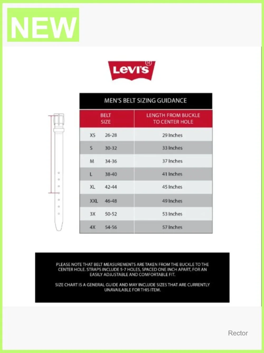 Men's Leather Belt, Classic Strap for Jeans & Everyday Wear, 1.5